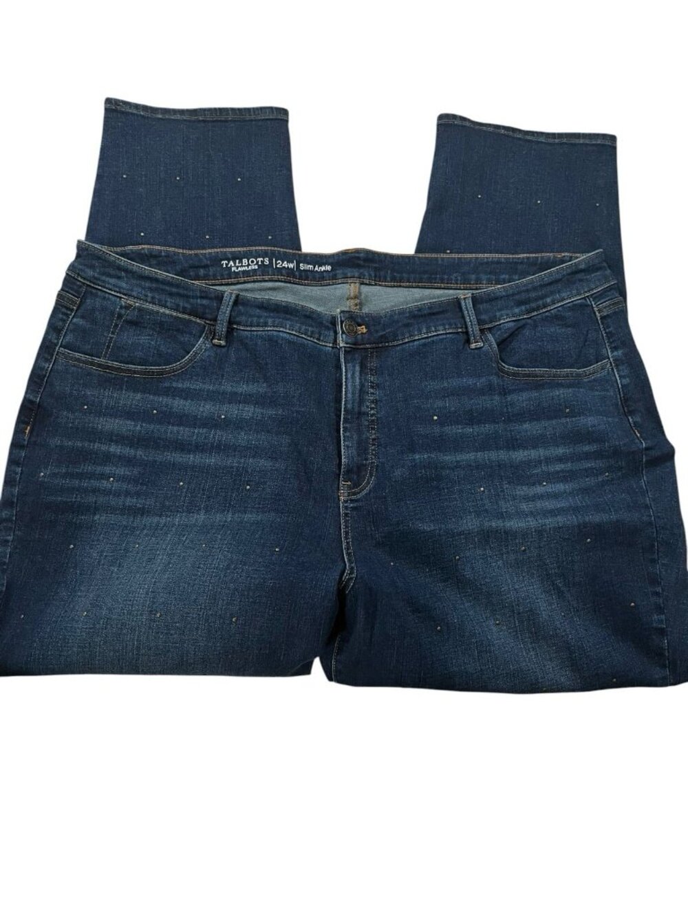 Talbots Slim Ankle Studded stretch jeans Women's size 24W